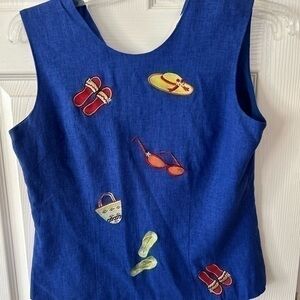 Sleeveless  Fun Top Size 10